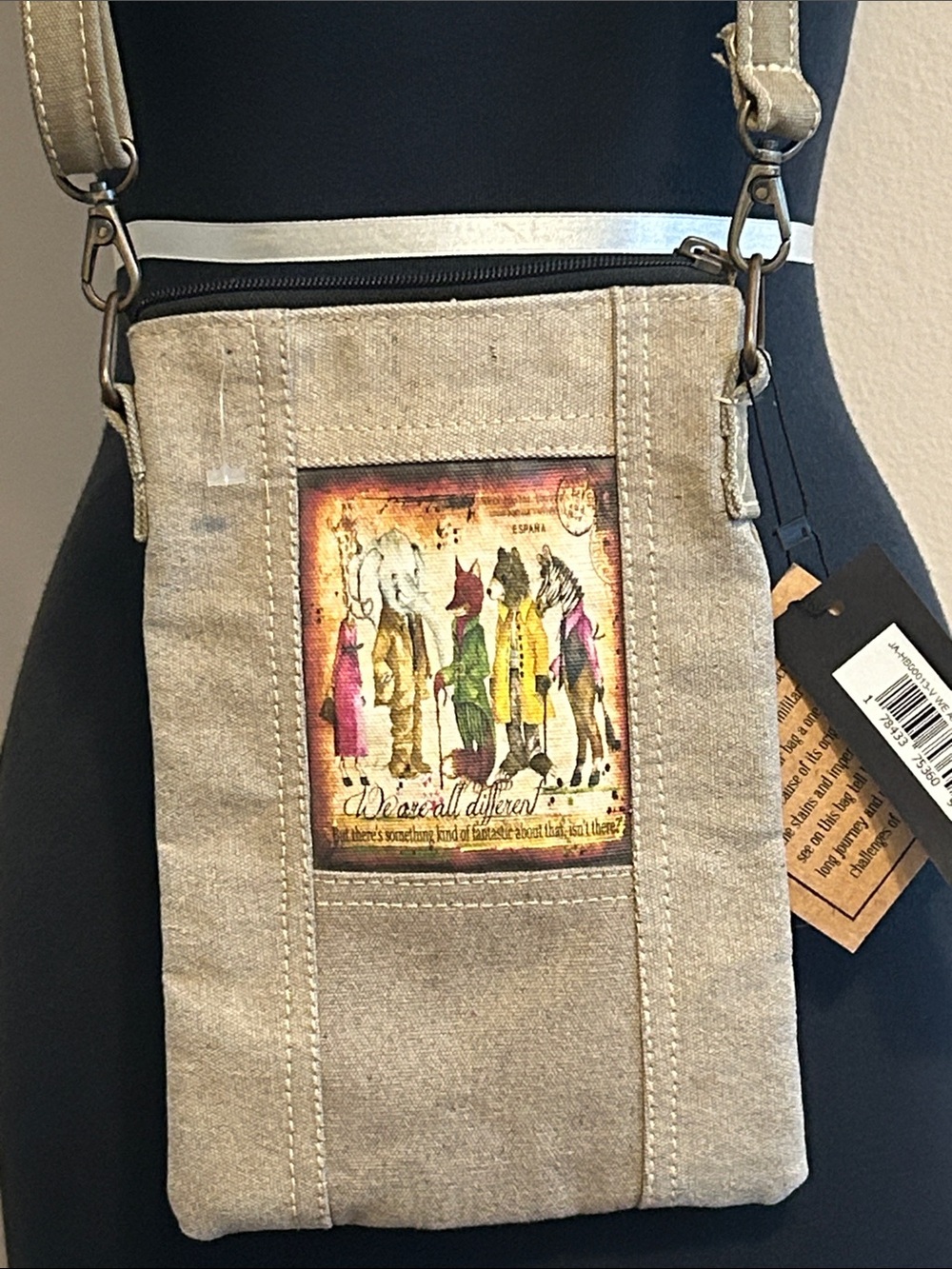 Women’s Vintage Addiction canvas crossbody purse. New with tags. - Picture 8 of 8